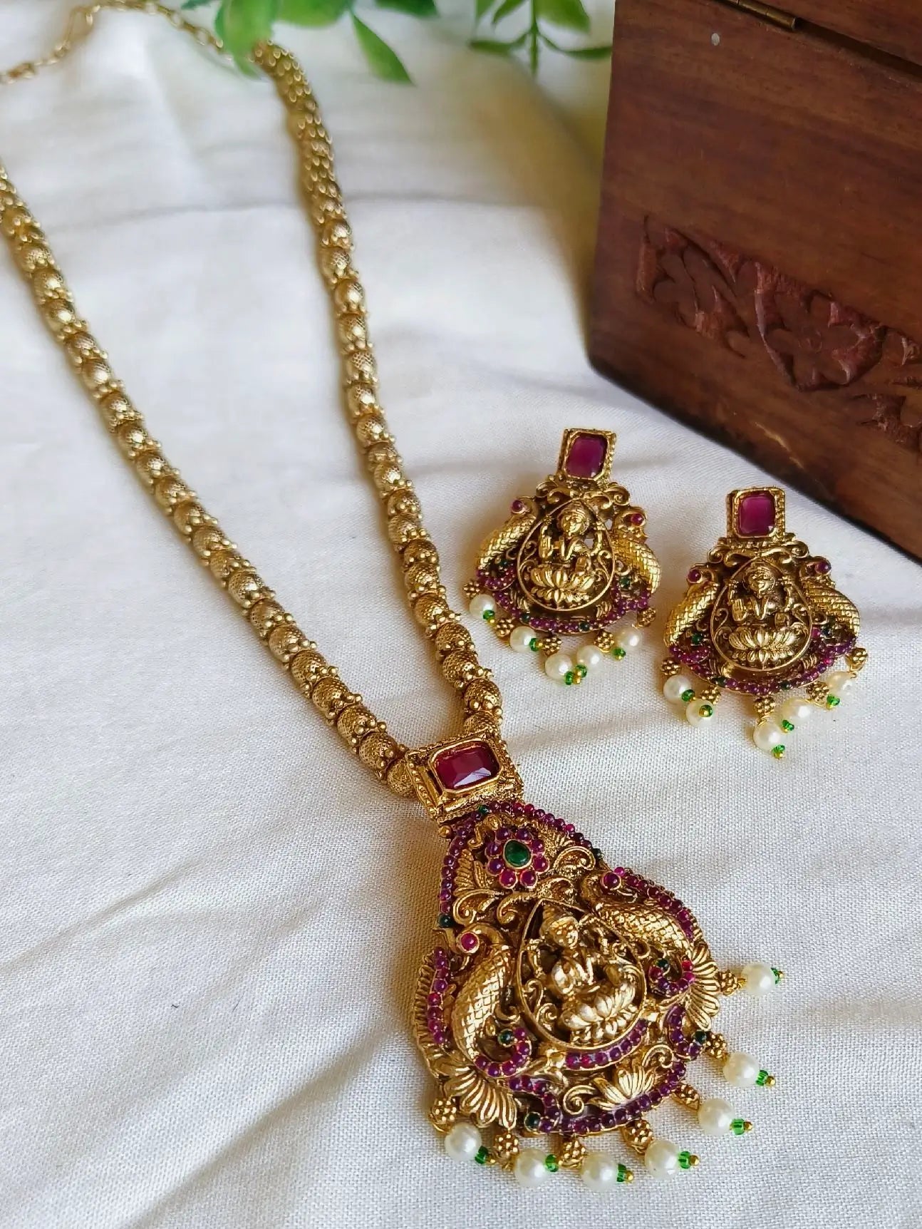 South Indian Gold-Plated Party Pendant | Sarichka