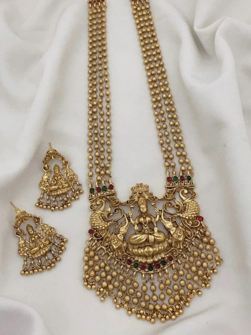 South Indian Antique Long Necklace Set | Sarichka