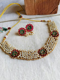 Handmade Antique Golden Pearl Necklace Set | Sarichka