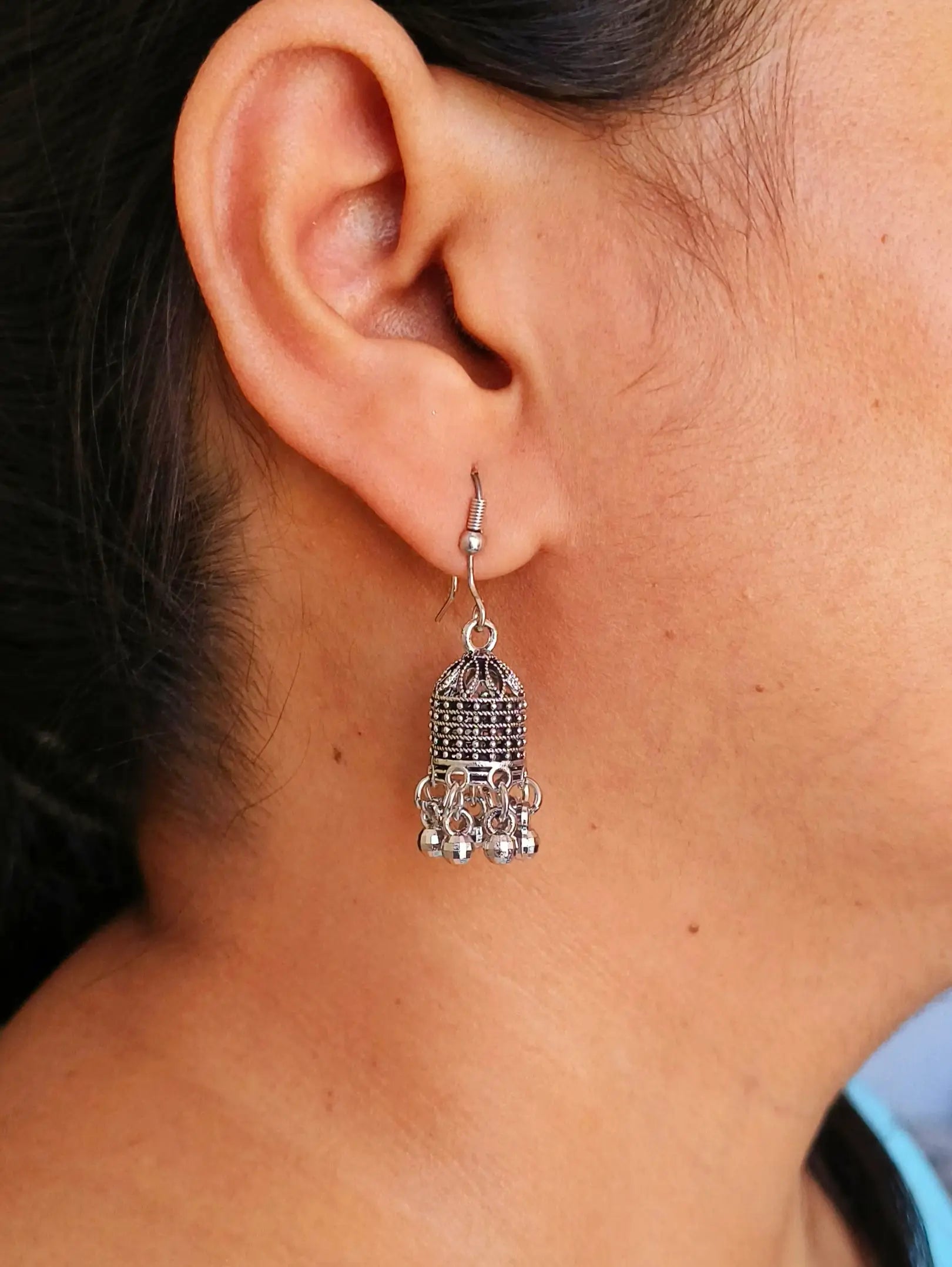 Trendy Oxidized Jhumkas for Everyday Chic | Sarichka