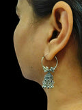 German Silver Chandbali Jhumkas with Ghungroos | Sarichka