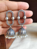 Timeless Silver Look-Alike Handcrafted Jhumkas | Sarichka
