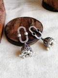 Timeless Silver Look-Alike Handcrafted Jhumkas | Sarichka