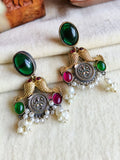 Antique Pearl Two-Tone Party Danglers | Sarichka
