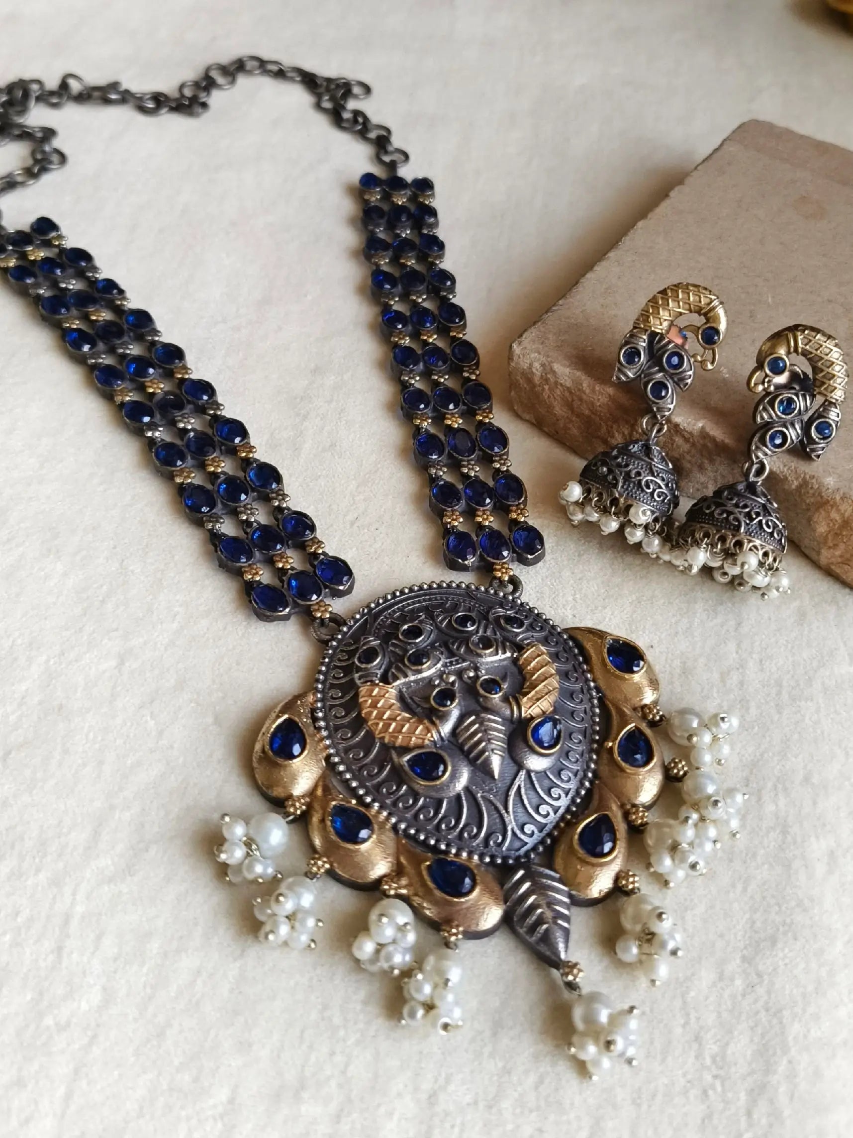 🔸Dual-Tone Long Necklace Set Delight Elegance | Sarichka Fashion
