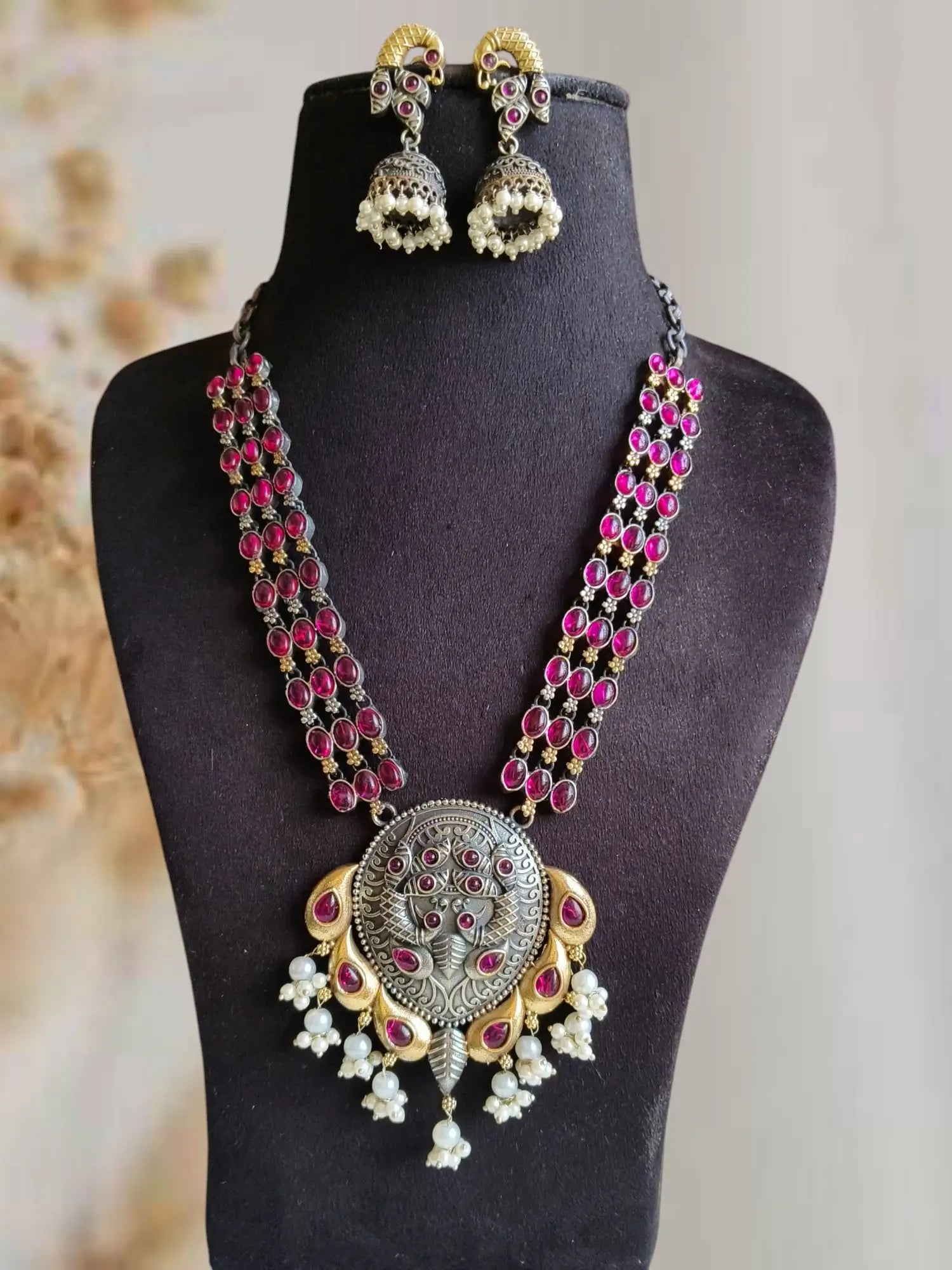 🔸Dual-Tone Long Necklace Set Delight Elegance | Sarichka Fashion