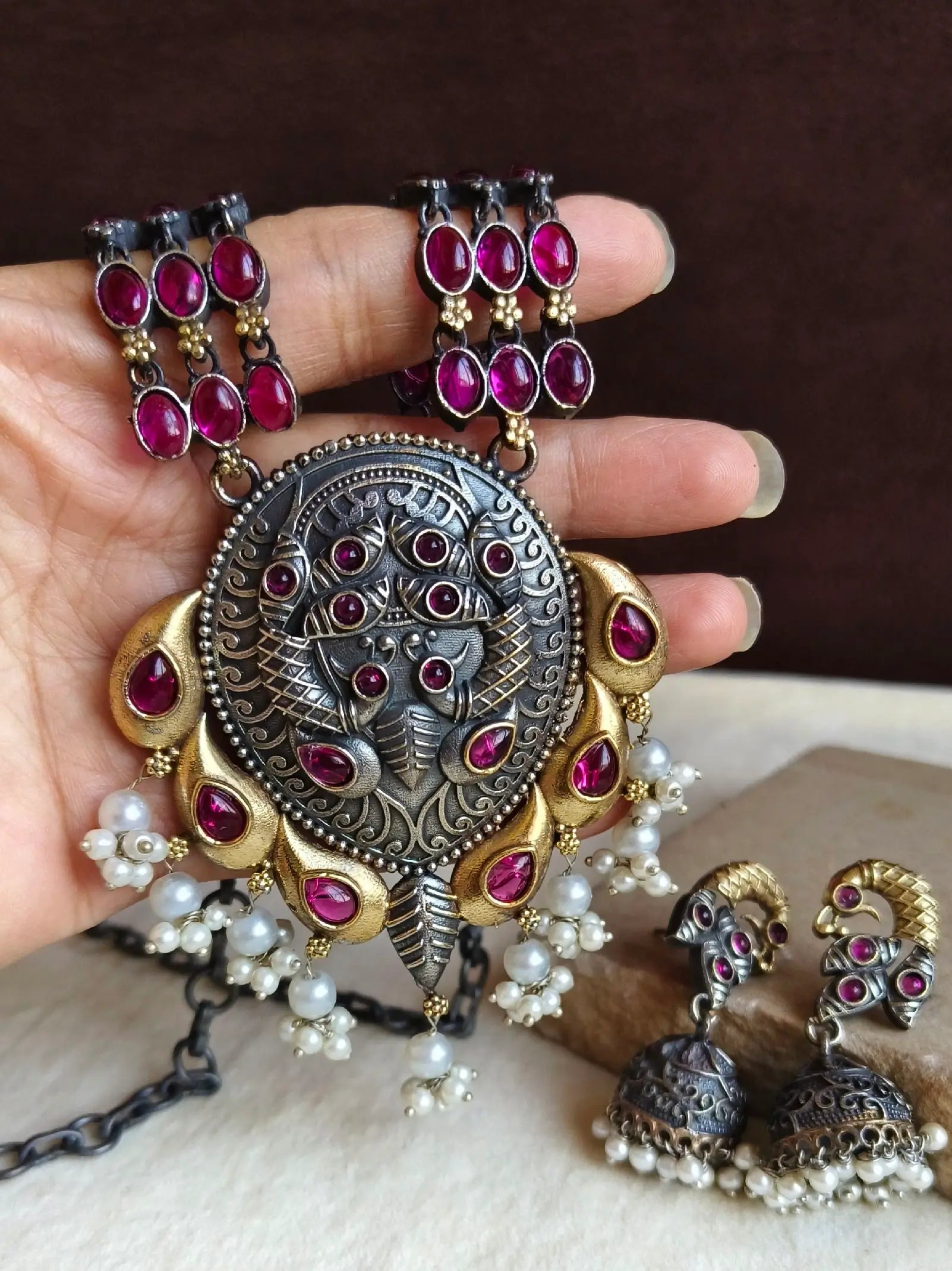 🔸Dual-Tone Long Necklace Set Delight Elegance | Sarichka Fashion