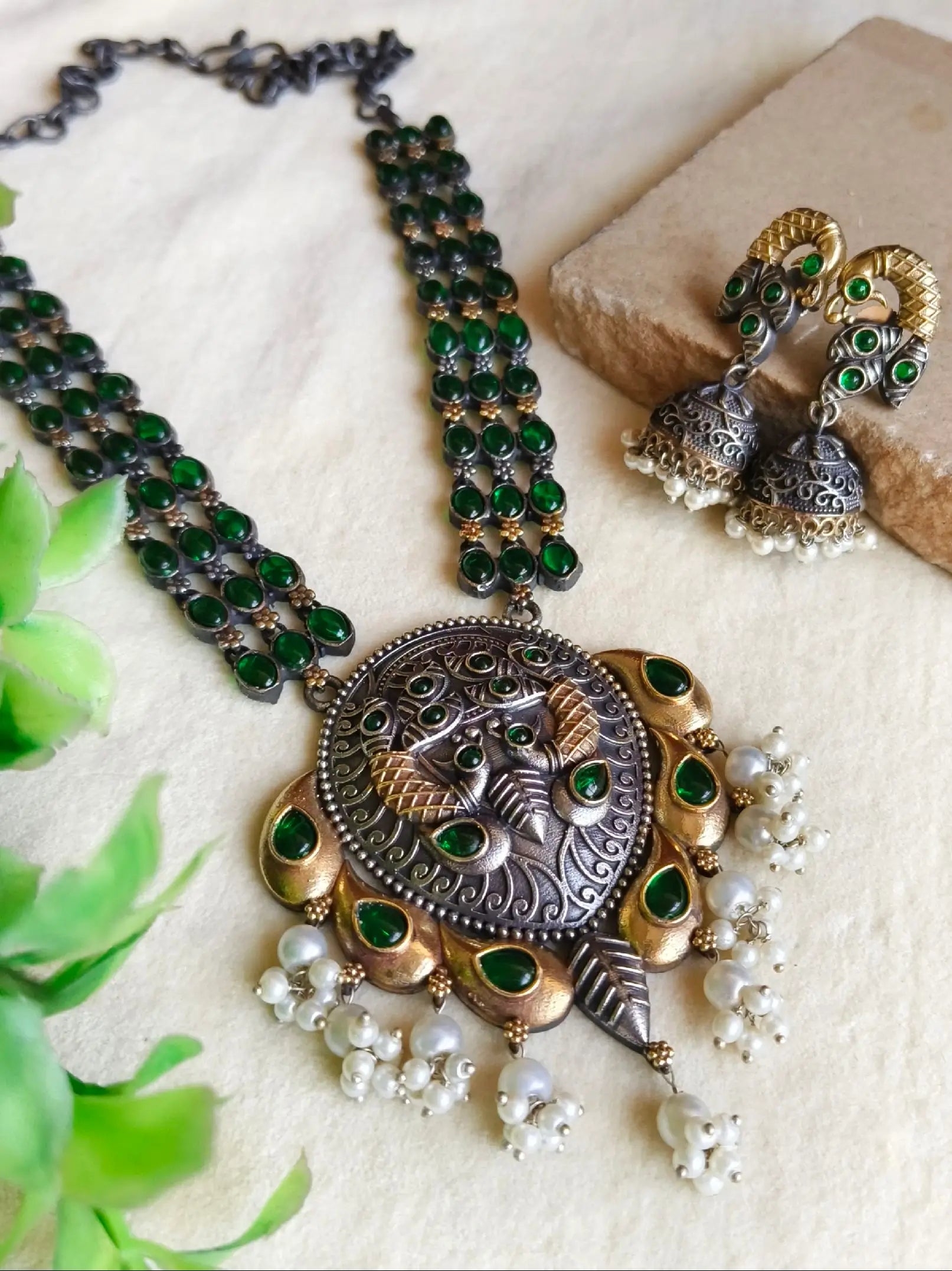 🔸Dual-Tone Long Necklace Set Delight Elegance | Sarichka Fashion