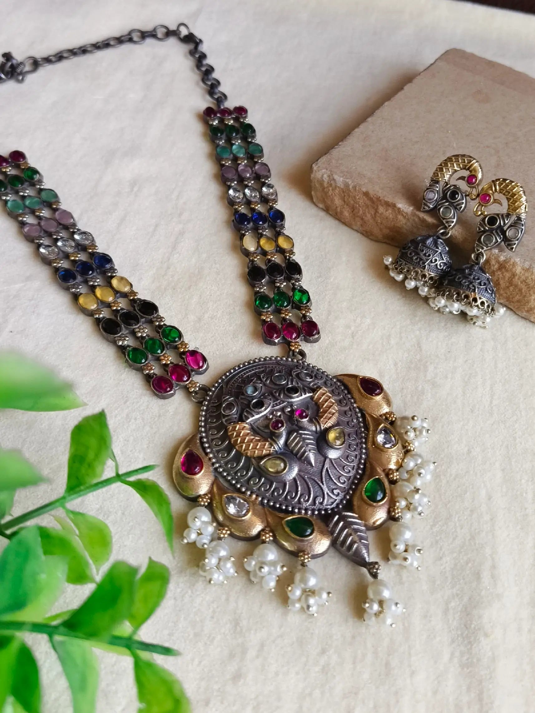 🔸Dual-Tone Long Necklace Set Delight Elegance | Sarichka Fashion