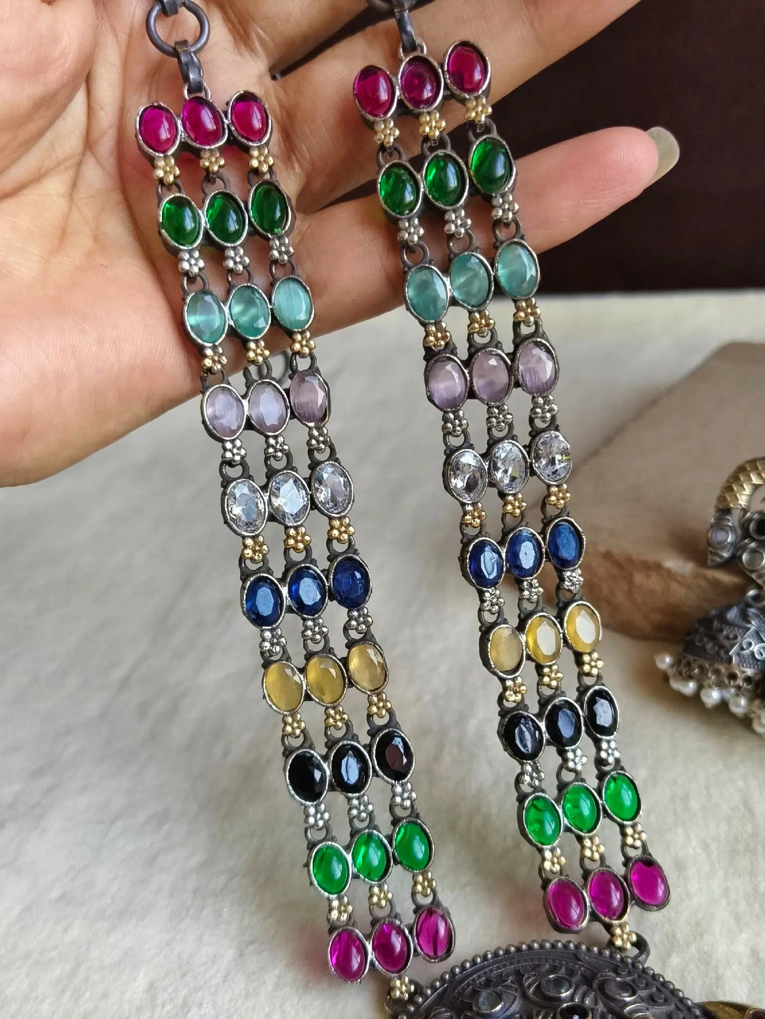 🔸Dual-Tone Long Necklace Set Delight Elegance | Sarichka Fashion