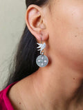 Silver Look Alike Sparrow Hook Earrings  | Sarichka Fashion