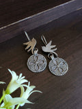 Silver Look Alike Sparrow Hook Earrings  | Sarichka Fashion