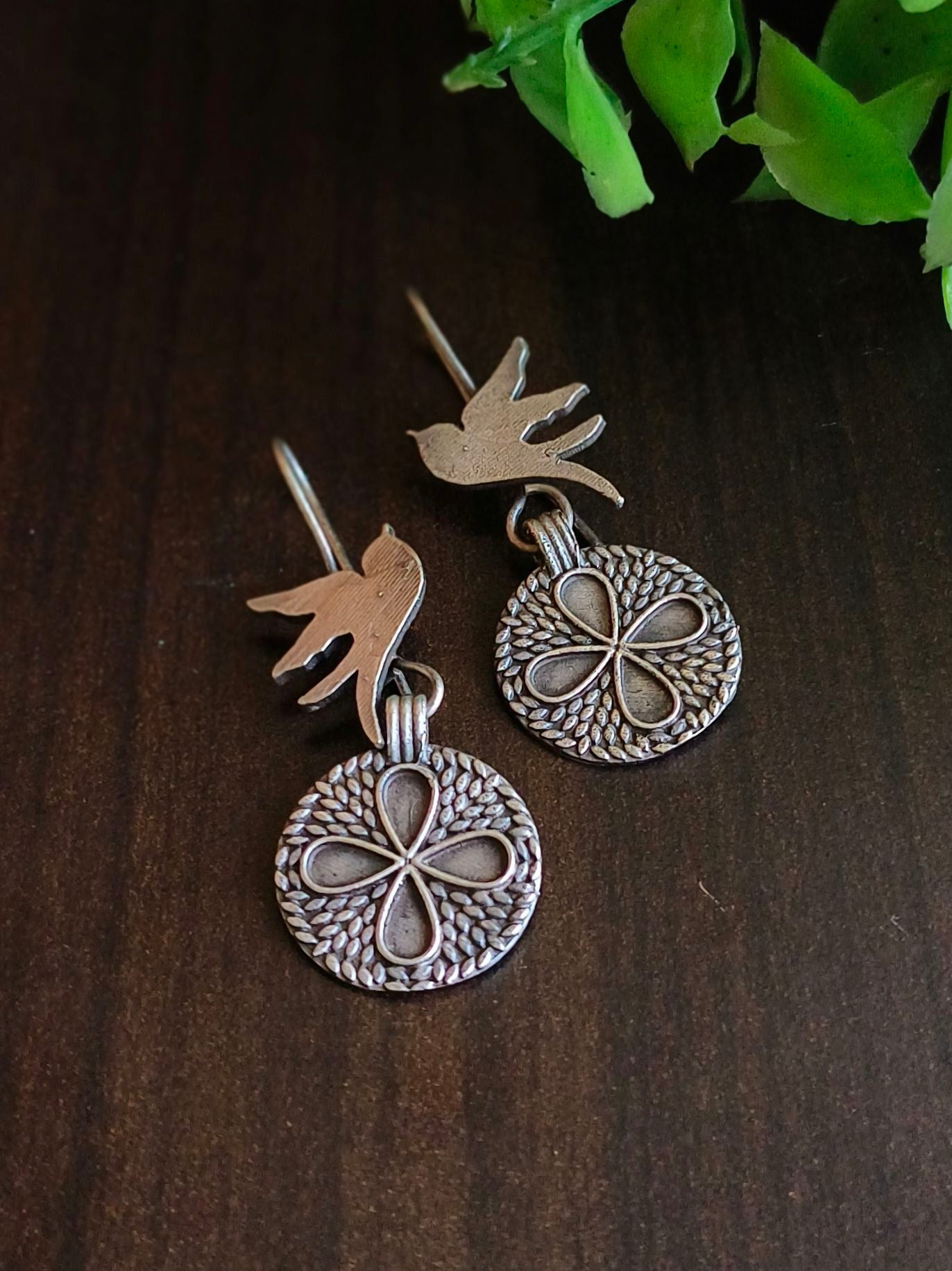 Silver Look Alike Sparrow Hook Earrings  | Sarichka Fashion