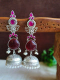 Statement Silver Jhumka with Ethnic Charm | Sarichka Fashion