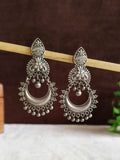 Elegant Oxidised Chandbali Antique Earrings | Sarichka