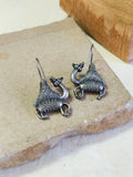 Camel Design Oxidised Brass Hook Earrings | Sarichka