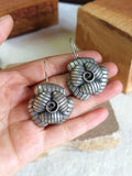 925 Silver Plated Flower Hook Earrings | Sarichka