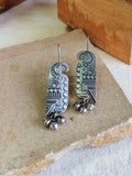 Silver Parrot Ghungroo Drop Earrings | Sarichka