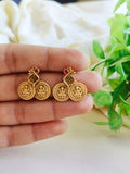 Traditional Laxmi Goddess Gold Coin Necklace Set | Sarichka