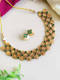 Gold-Plated Goddess Laxmi Temple Necklace Set | Sarichka