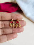 Women Gold-Plated Studded Necklace & Earrings Set | Sarichka