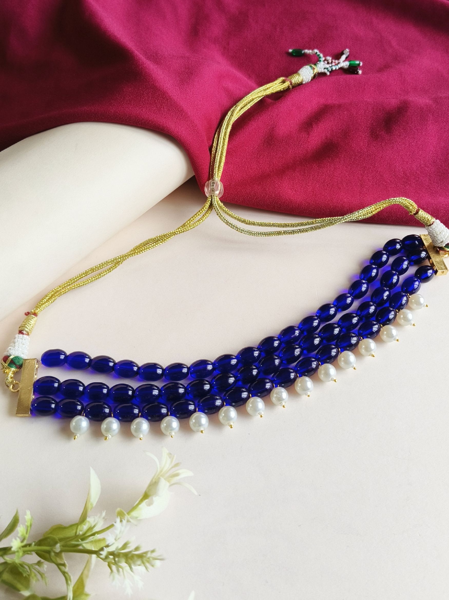 Emerald Harmony Choker Necklace Set | Sarichka