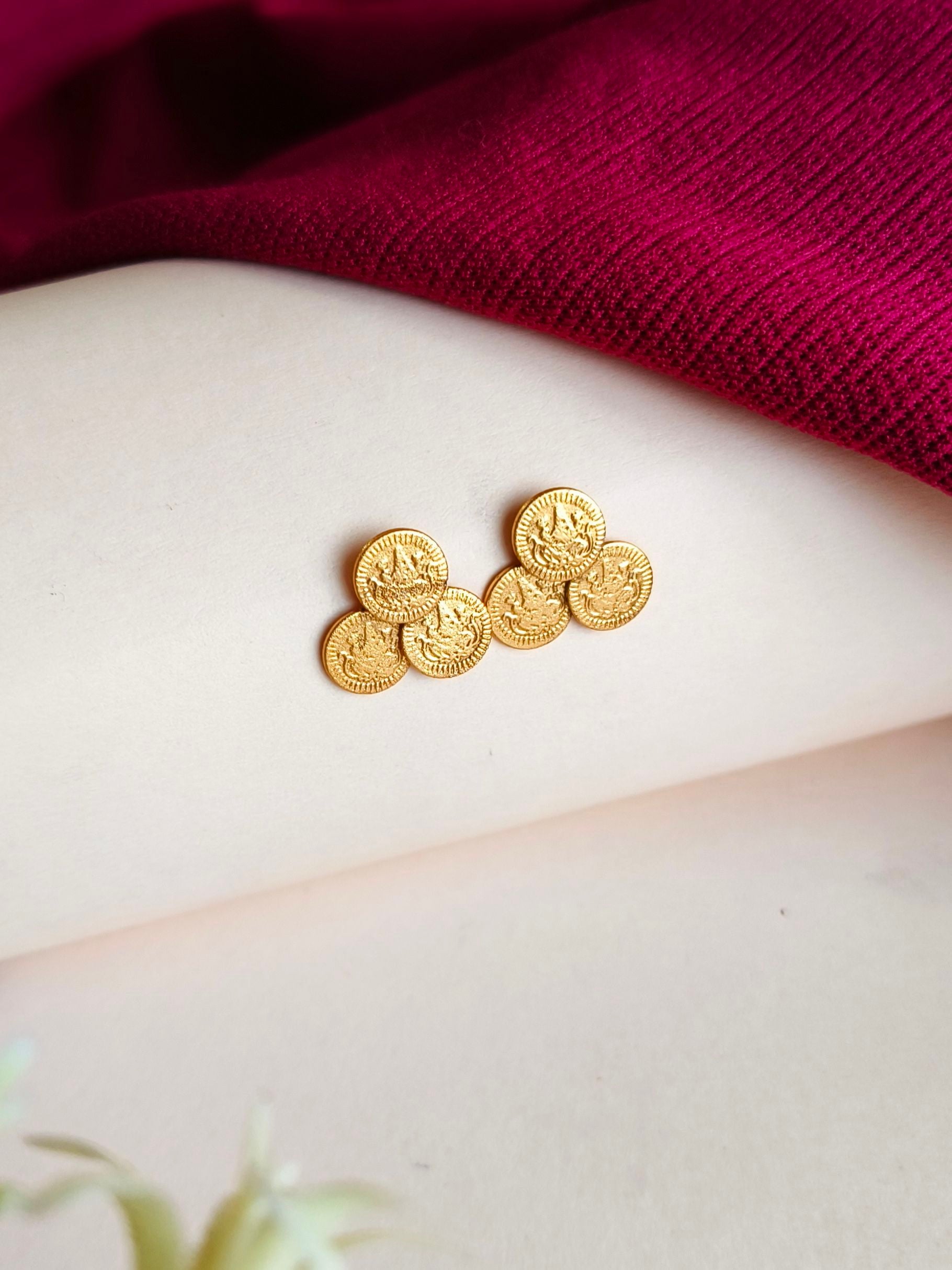 Traditional Gold Plated Laxmi Kasu Necklace | Sarichka