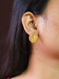 Elegant Golden Stud Earrings | Sarichka