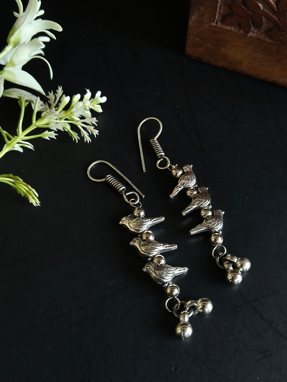 German Silver Sparrow Hook Earrings | Sarichka
