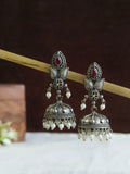 Oxidized Jhumka with Elegant Pearl Drops | Sarichka”