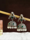 Traditional Oxidised Dome Jhumkas – Sarichka