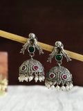 Traditional Oxidised Dome Jhumkas – Sarichka