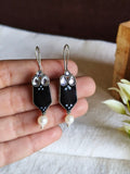 Hand Painted Oxidised Hook Earrings | Sarichka