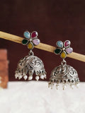 Antique Silver-Plated Oxidised Jhumka | Sarichka