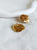 Golden Wave Pattern Round Pendant Set | Sarichka