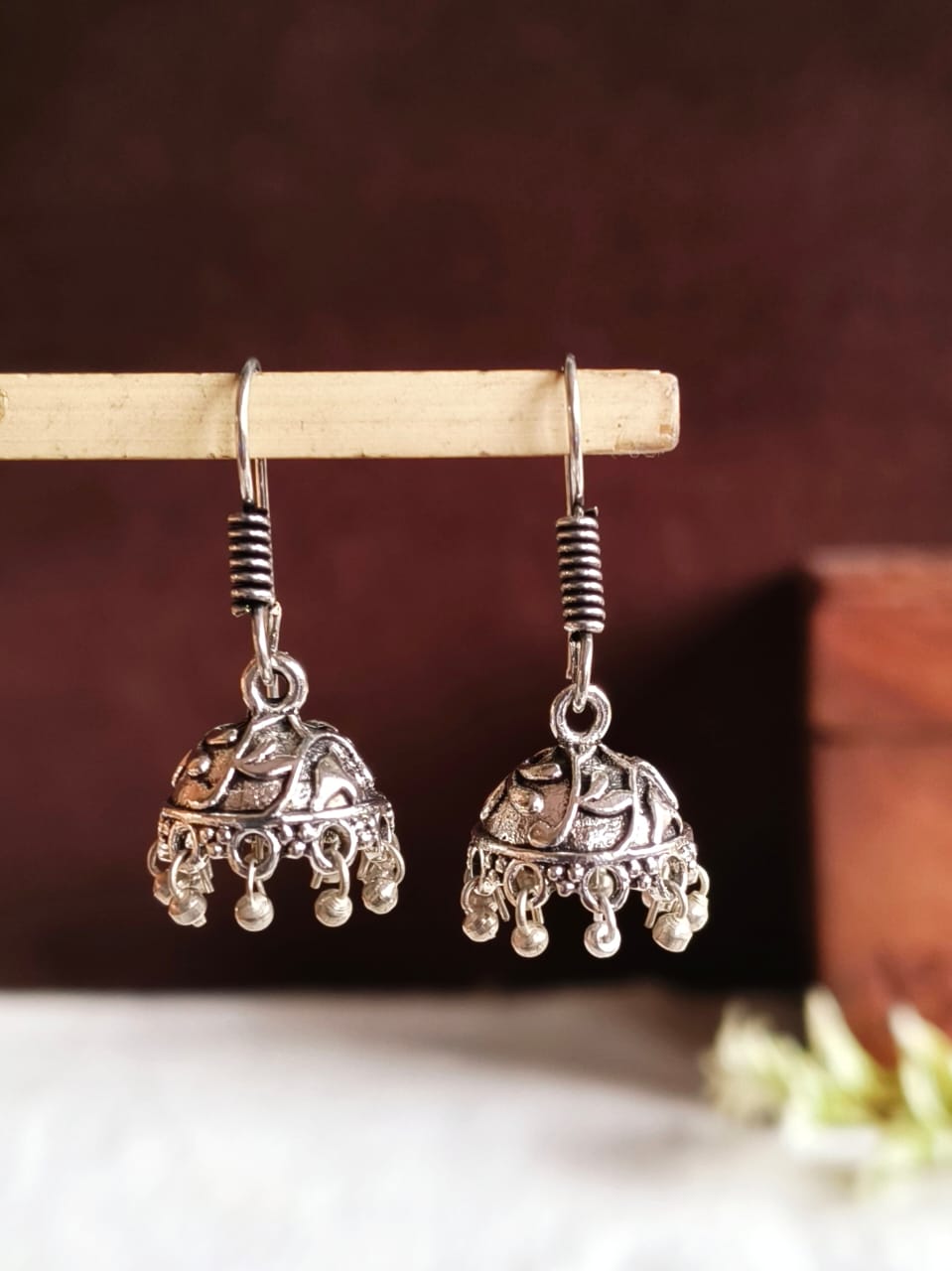 Daily Wear German Silver Jhumka