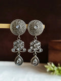Elegant Gemstone Oxidized Dangler Earring | Sarichka