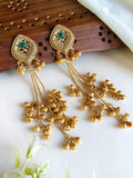 Kashmiri Golden Long Ghungroo Danglers Earring | Sarichka