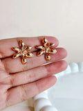 Golden Floral Stainless Steel Studs | Sarichka