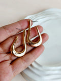 Elegant Gold Plated Long Hoops | Sarichka