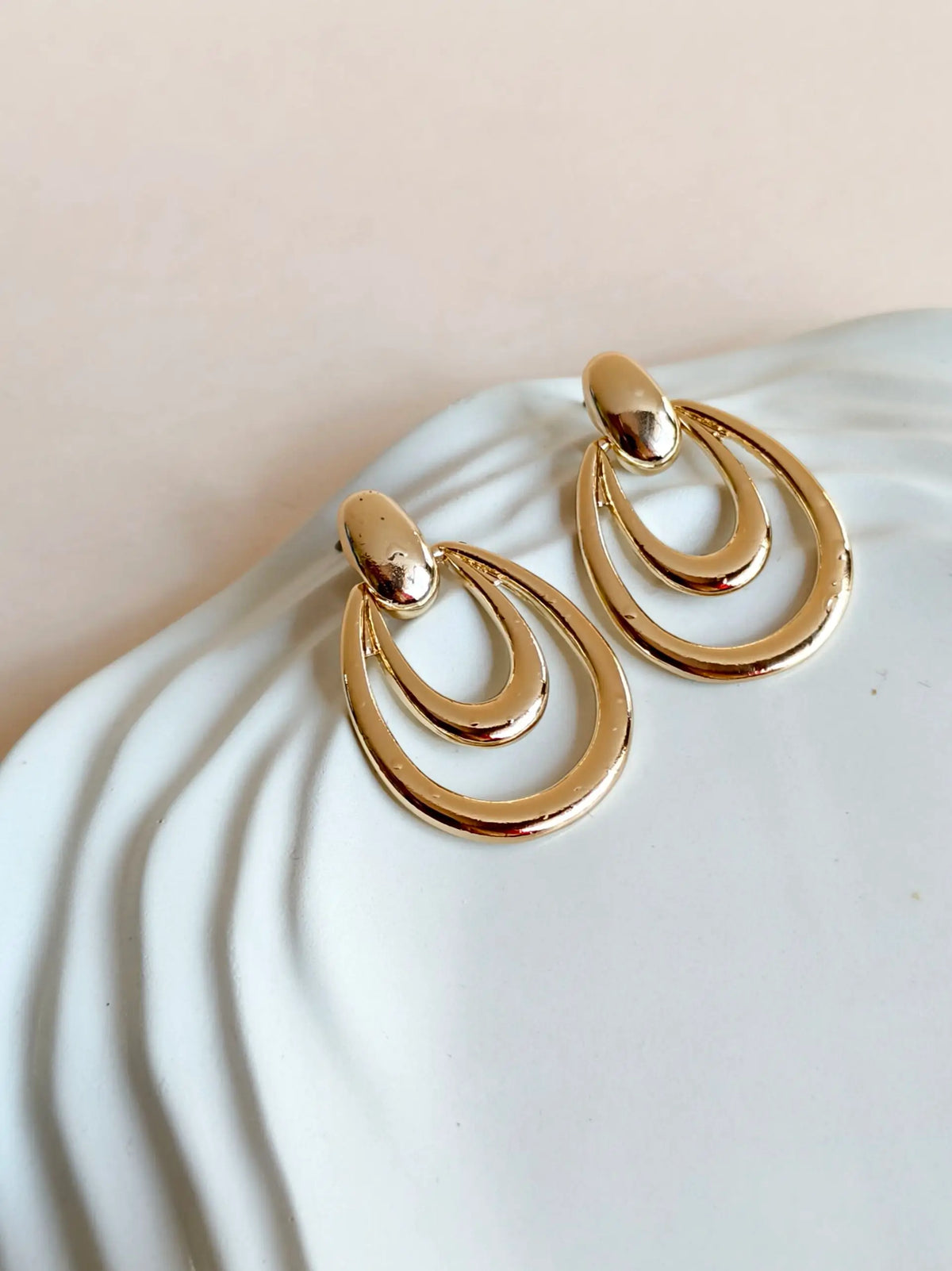 ChunkyChunky Gold Layered Dangle Hoop Earrings | Sarichka Gold Layered Dangle Hoop Earrings | Sarichka