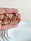 ChunkyChunky Gold Layered Dangle Hoop Earrings | Sarichka Gold Layered Dangle Hoop Earrings | Sarichka