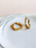 Gold Plated Retro Hoop Earrings | Sarichka