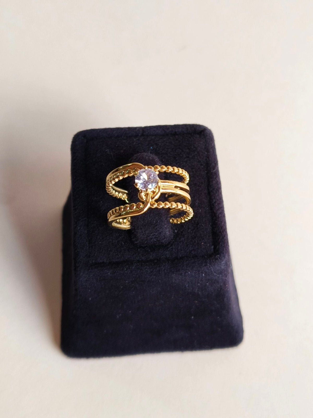 Timeless American Diamond Adjustable Ring | Sarichka