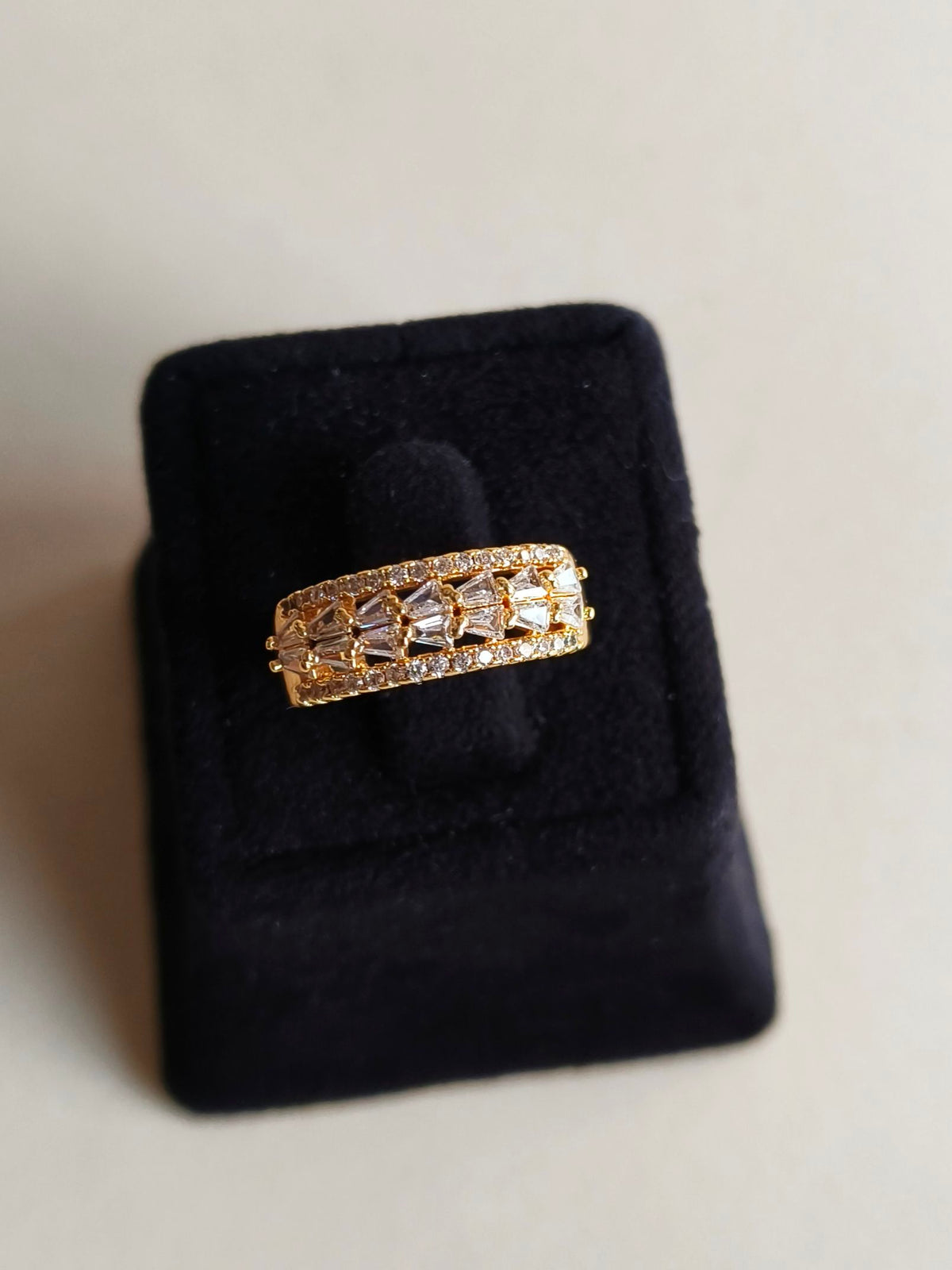 Timeless American Diamond Adjustable Ring | Sarichka