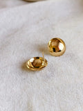 Hollow Golden Ball Stud Earrings | Sarichka