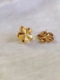 Golden Bloom Floral Stud Earrings | Sarichka