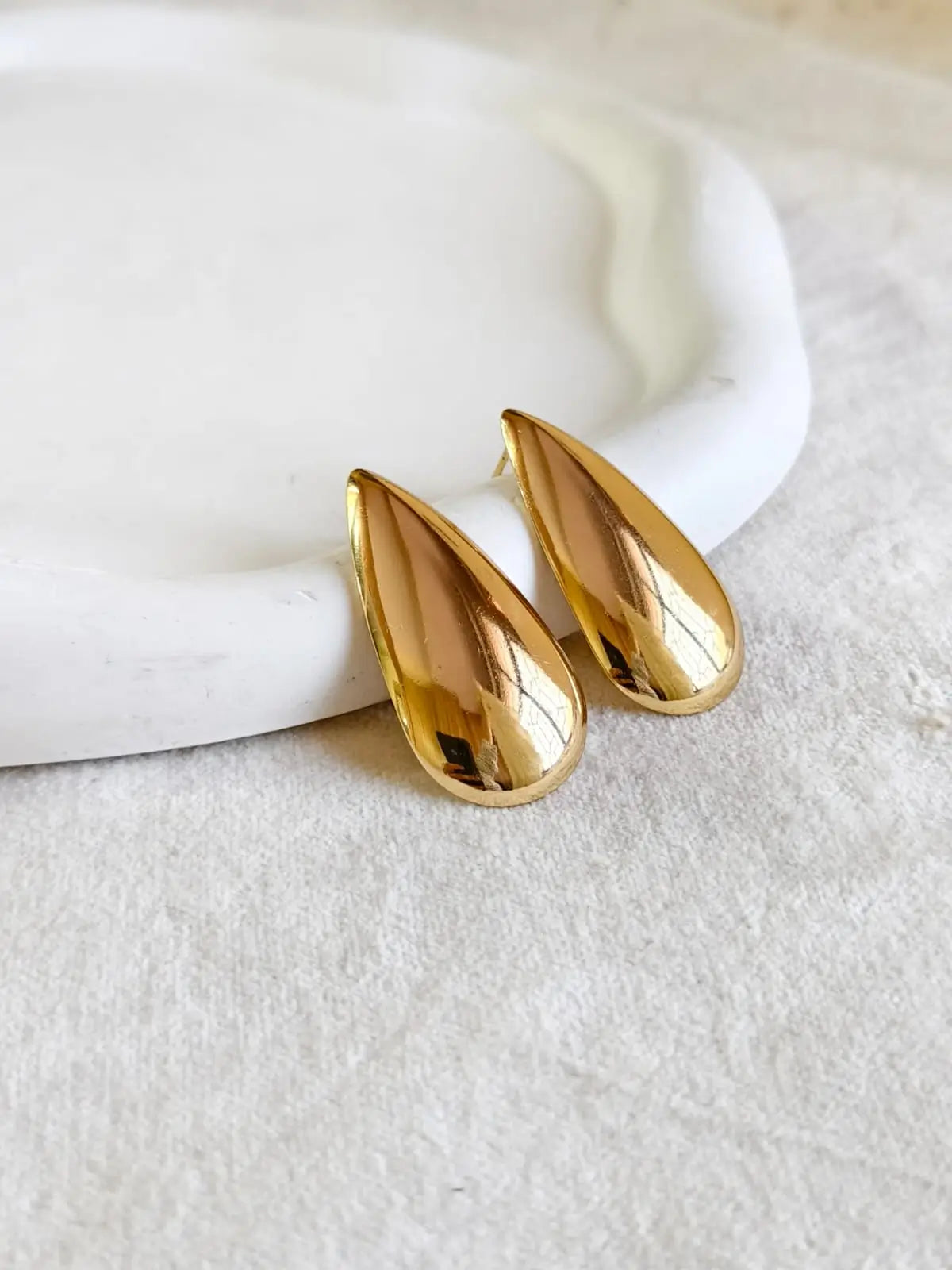Chunky Golden Hoop Studs for Party Wear | Sarichka