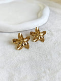 Golden Anti-Tarnish Blossom Floral Studs | Sarichka