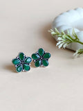 Daily Wear Oxidized Floral Studs | Sarichka